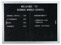 Indoor Sliding Glass Enclosed Letter Board