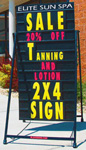 Fluorescent Sidewalk Signs