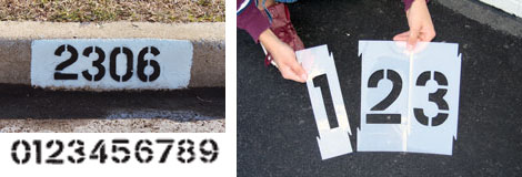 Interlocking Number Stencils