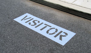 Pavement Stencil -  60 inch  x 3 inch Stroke