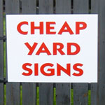 Plastic Yard Signs