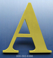 7 inch Brass Letter x 1/2 inch
