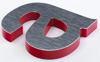 metal laminated sign letter