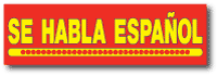 Se Habla Espanol Vinyl Banner