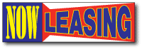 Now Leasing Vinyl Banner