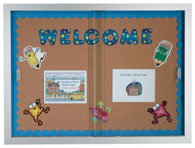 Indoor Sliding Glass Enclosed Bulletin Board