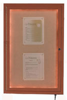 24W x 36H Wood Framed Lighted Enclosed Bulletin Board