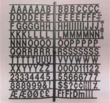 3/4 inch Black Menu Board Letter Kit