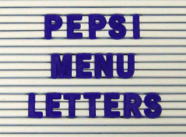 Pepsi Menu Letters - 3/4 inch Blue