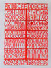 Menu Board Letters - 3/4 inch Red