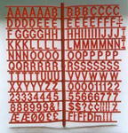 3/4 inch Red Menu Board Letter Kit