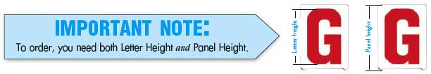 pronto letter height