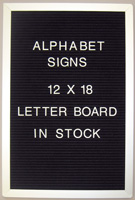 12W x 18H Indoor Open Face Letter Board