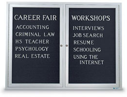48W x 36H Indoor Enclosed Letter Board