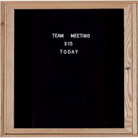 36W x 36H Indoor Enclosed Wood Framed Letter Board