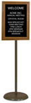 18W x 24H Wood Enclosed Pedestal Sign