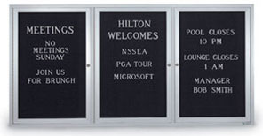 72W x 48H Outdoor Enclosed Letter Board 3DR