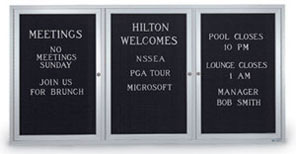 72W x 36H Outdoor Lighted Enclosed Letter Board 3DR