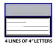 4 Lines of 4 inch
