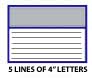 5 Lines of 4 inch