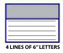 4 Lines of 6 inch