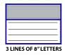 3 Lines of 8 Inch