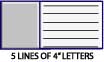 5 Lines of 4 inch