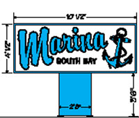 120W x 48H Pedestal Mount Marquee Sign