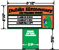 96W x 48H Pedestal Mount Marquee Signs
