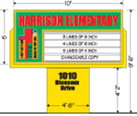 120W x 60H Cradle Mount Marquee Signs