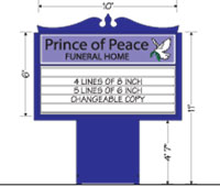 120W x 72H Cradle Mount Marquee Signs