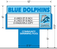 144W x 72H Cradle Mount Marquee Signs