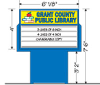 72W x 48H Cradel Mount Marquee Sign
