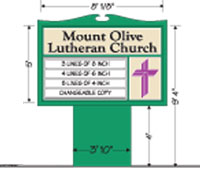 96W x 60H Cradle Mount Marquee Signs