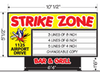 120W x 60H Monument Mount Marquee Signs