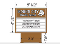 60W x 48H Monument Mount Marquee Sign