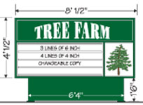 96W x 48H Monument Mount Marquee Signs