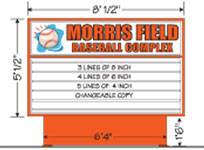 96W x 60H Monument Mount Marquee Signs
