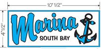 120W x 48H Double Pole Mount Marquee Signs