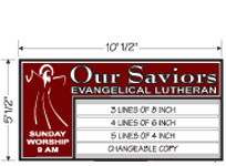 120W x 60H Double Pole Mount Marquee Signs