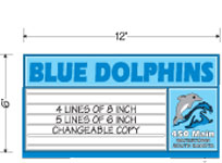 144W x 72H Wall Mount Marquee Signs