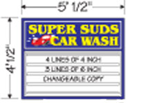 60W x 48H Double Pole Mount Marquee Signs