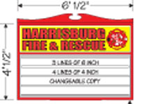 72W x 48H Double Pole Mount Marquee Signs