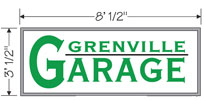 96W x 36H Double Pole Mount Marquee Sign