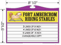 96W x 60H Double Pole Mount Marquee Signs