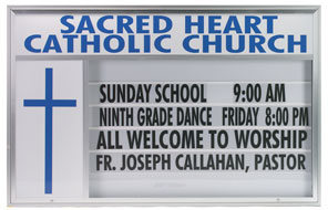 86W x 52H Double Sided School Church Sign
