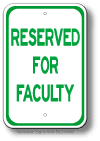 Reserved For Faculty Sign