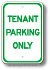 Tenant Parking Only Sign