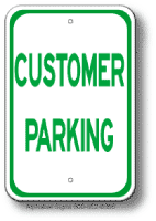 Customer Parking Sign