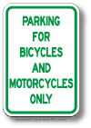 Parking For Bicycles Sign